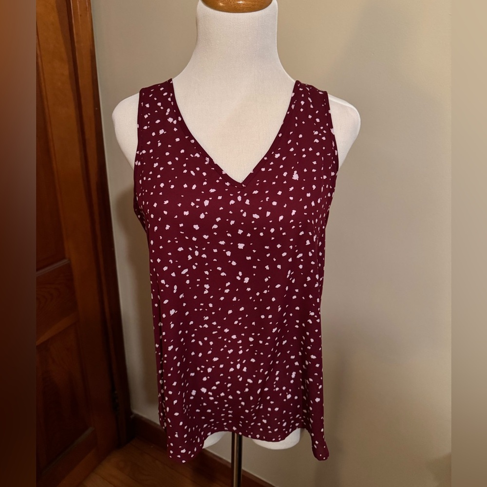 Burgundy flowy top